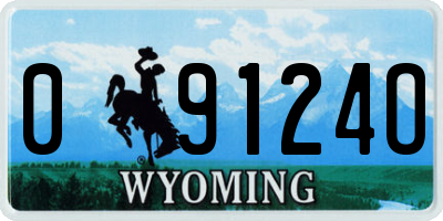 WY license plate 09124O