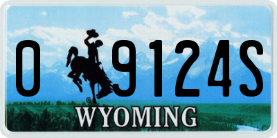 WY license plate 09124S