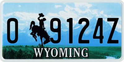 WY license plate 09124Z