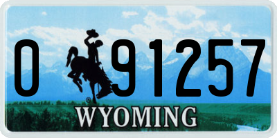 WY license plate 091257