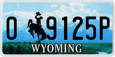 WY license plate 09125P