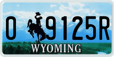 WY license plate 09125R