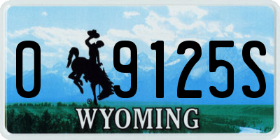 WY license plate 09125S