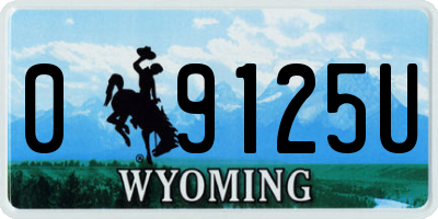 WY license plate 09125U