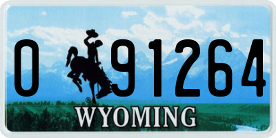 WY license plate 091264