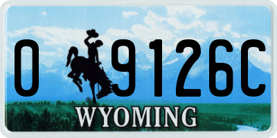 WY license plate 09126C