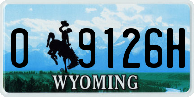 WY license plate 09126H