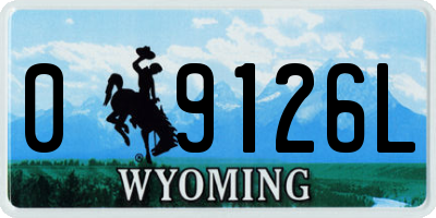 WY license plate 09126L