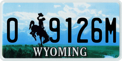 WY license plate 09126M