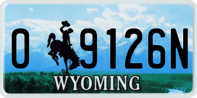 WY license plate 09126N