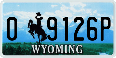 WY license plate 09126P