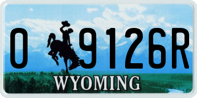 WY license plate 09126R