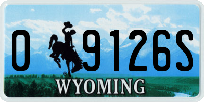 WY license plate 09126S