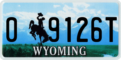 WY license plate 09126T