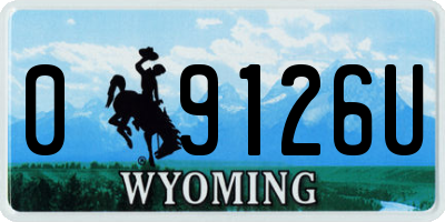 WY license plate 09126U