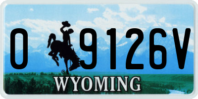 WY license plate 09126V