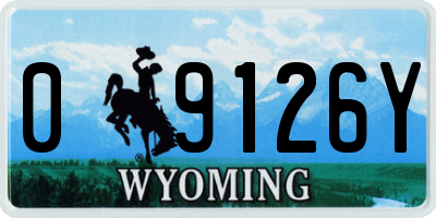 WY license plate 09126Y