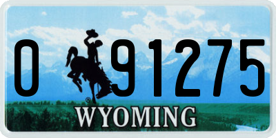 WY license plate 091275