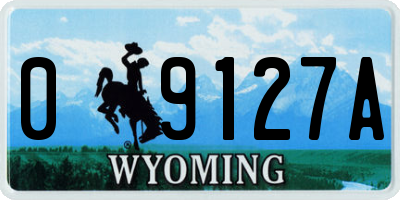 WY license plate 09127A