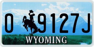 WY license plate 09127J
