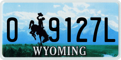 WY license plate 09127L