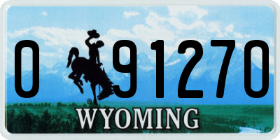 WY license plate 09127O