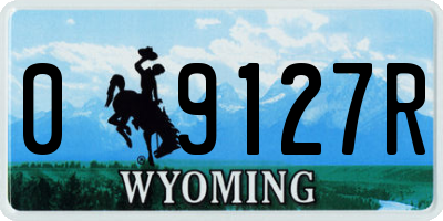 WY license plate 09127R