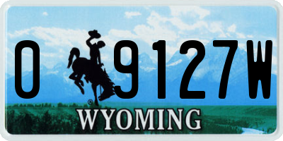 WY license plate 09127W