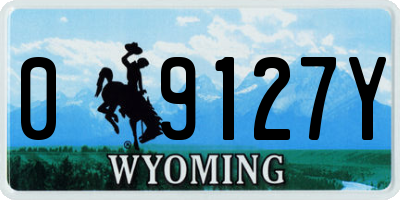 WY license plate 09127Y