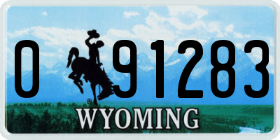 WY license plate 091283