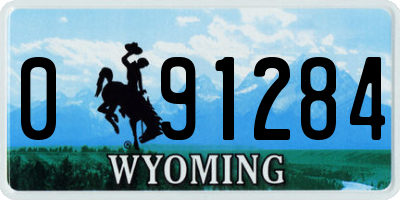 WY license plate 091284