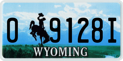 WY license plate 09128I