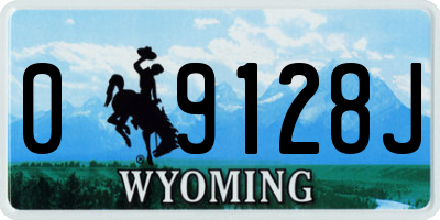 WY license plate 09128J