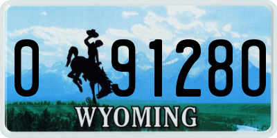 WY license plate 09128O