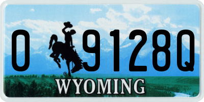 WY license plate 09128Q