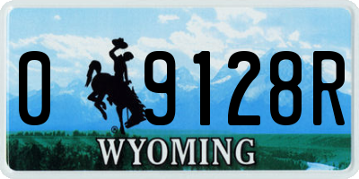 WY license plate 09128R