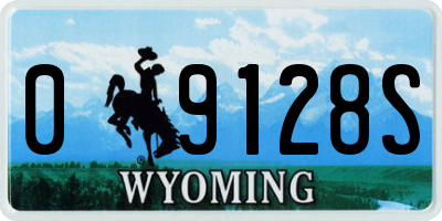 WY license plate 09128S