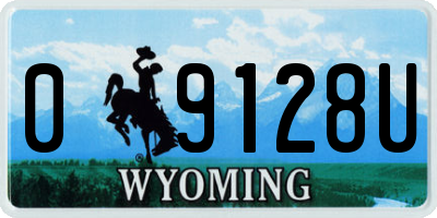 WY license plate 09128U
