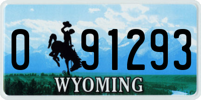 WY license plate 091293