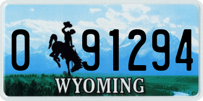 WY license plate 091294