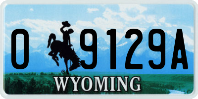 WY license plate 09129A