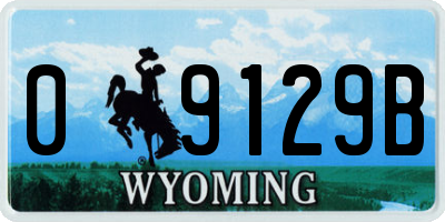 WY license plate 09129B