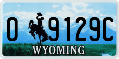 WY license plate 09129C
