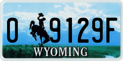 WY license plate 09129F