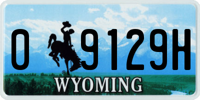 WY license plate 09129H
