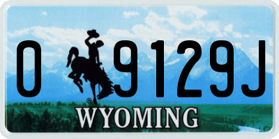WY license plate 09129J