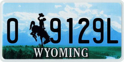 WY license plate 09129L