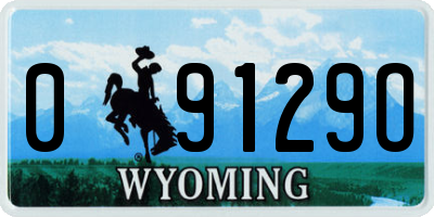 WY license plate 09129O