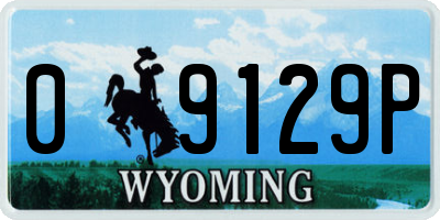 WY license plate 09129P