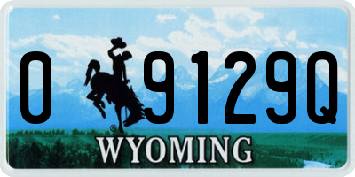WY license plate 09129Q